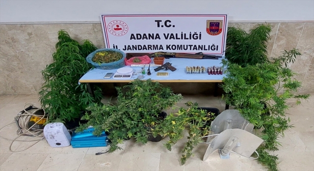 Adana’da evini uyuşturucu imalathanesine dönüştüren zanlı yakalandı