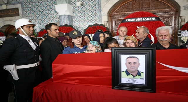 Mersin’de şehit polis memuru Sedat Gezer, son yolculuğuna uğurlandı