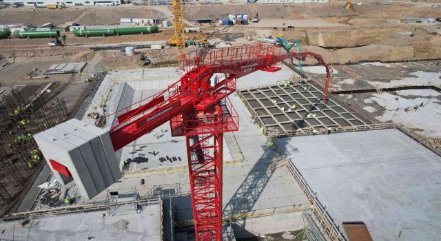 Akkuyu NGS'nin 4. ünitesinde türbin bölümü temel plakasının beton dökme işlemi başladı