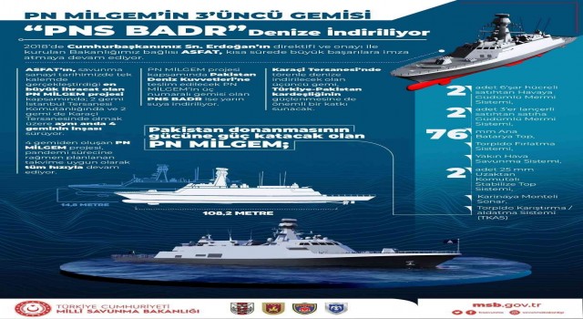 Bakan Akar “PNS Badr”ın Pakistan Deniz Kuvvetlerine teslim törenine katılacak