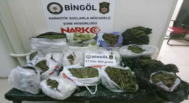 Bingölde uyuşturucu operasyonu: 17 kilo esrar ele geçirildi, 1 kişi tutuklandı