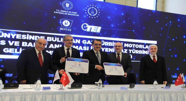 TEI ile BOTAŞ arasında Gaz Türbinli Motorların Servis ve Bakım Anlaşması ile Yeni Gaz Türbini Geliştirilmesi ve Temini Protokolü imzalandı