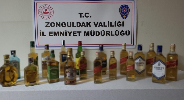 Zonguldakta sahte içki operasyonu