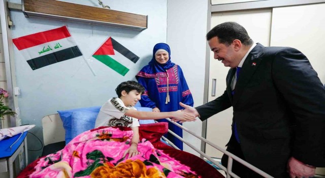 Irak Başbakanı Sudani'den Filistinli yaralılara ziyaret