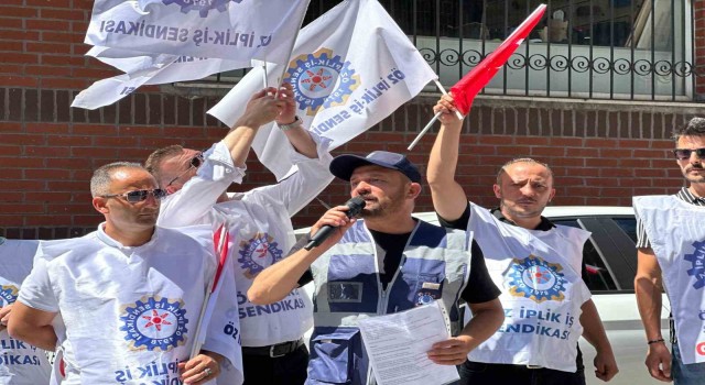 İkitelli Organize Sanayi Bölgesinde Akort işçileri için basın açıklaması