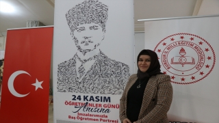 Burdur’da 404 öğretmen imzalarıyla Atatürk portresi oluşturdu