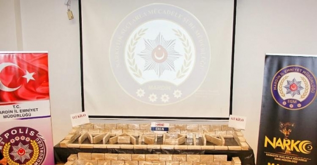 Mardin’de tırın soğutucu bölümüne gizlenmiş vaziyette 112 kilogram eroin ele geçirildi