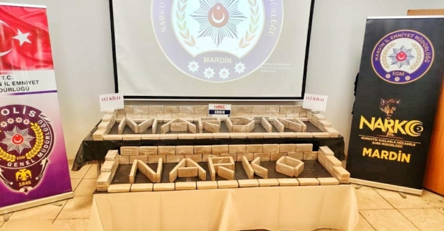 Mardin’de tırın soğutucu bölümüne gizlenmiş vaziyette 112 kilogram eroin ele geçirildi