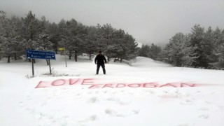 2 bin metreye ‘Love Erdoğan yazdı