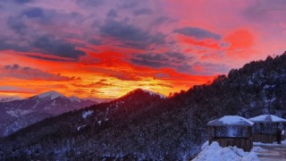 Zigana Dağında muhteşem günbatımı manzaraları