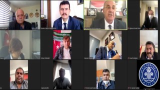 Vali Arslantaş, Esnaf Odası başkanlarıyla çevrimiçi konferans yaptı