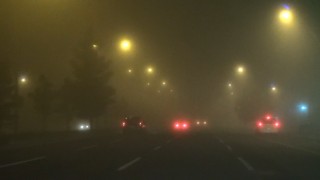 Diyarbakırda yoğun sis gecede devam etti