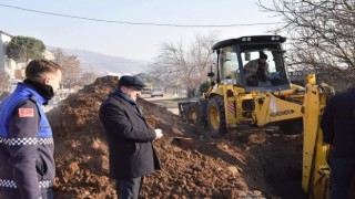 Çan Belediyesi yeni hastane yolu yenileme çalışmalarına başladı