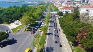 400 motosikletli Marmara kıyısında çevre temizliği için gaza bastı