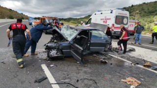 Çankırıda iki otomobil çarpıştı: 1 ölü, 6 yaralı