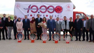 Yozgatta 150 basketbol potası dağıtıldı