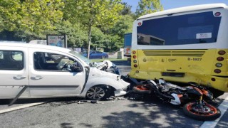 Sarıyerde zincirleme kaza: 2 yaralı