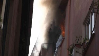 Mecidiyeköyde pilotların kaldığı dairede yangın