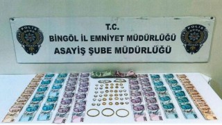 Bingölde 200 bin lira değerinde altın ve para çalan hırsız tutuklandı