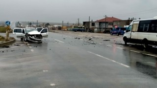 Edirnede zincirleme kaza: 2 yaralı