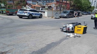 Alanyada otomobil ile motosiklet çarpıştı: 1 yaralı