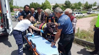 Konyada motosiklet kazası: 1 yaralı