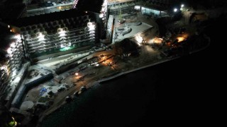 Marmariste inşaat yasağına rağmen gece inşaat çalışması yapıldığı iddiası