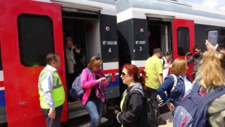 Turistik Tuz Ekspresinin 2. seferinde yolcular Çankırıya hayran kaldı