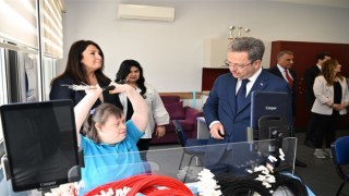 Vali Ünlü, OSB Zihinsel Engelliler Korumalı İşyerini ziyaret etti