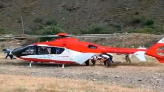 Bitliste ambulans helikopter 40 yaşındaki hasta için havalandı